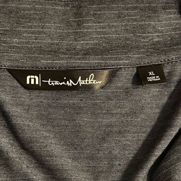 Travis Mathew Navy Heather Crestview 1/4 Zip Logo Size XL - Picture 5 of 10